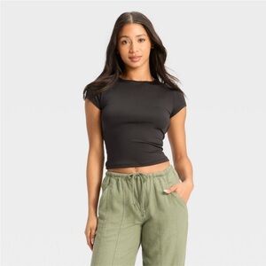 Wild Fable Open Back Synthetic T-Shirt